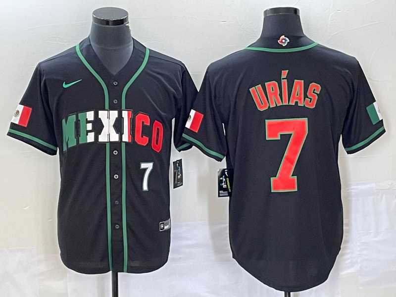 Men's Mexico Baseball #7 Julio Urias Number 2023 Black World Baseball Classic Stitched Jersey8,We sell and wholesale Men's Mexico Baseball #7 Julio Urias Number 2023 Black World Baseball Classic Stitched Jersey8 on line form chian!